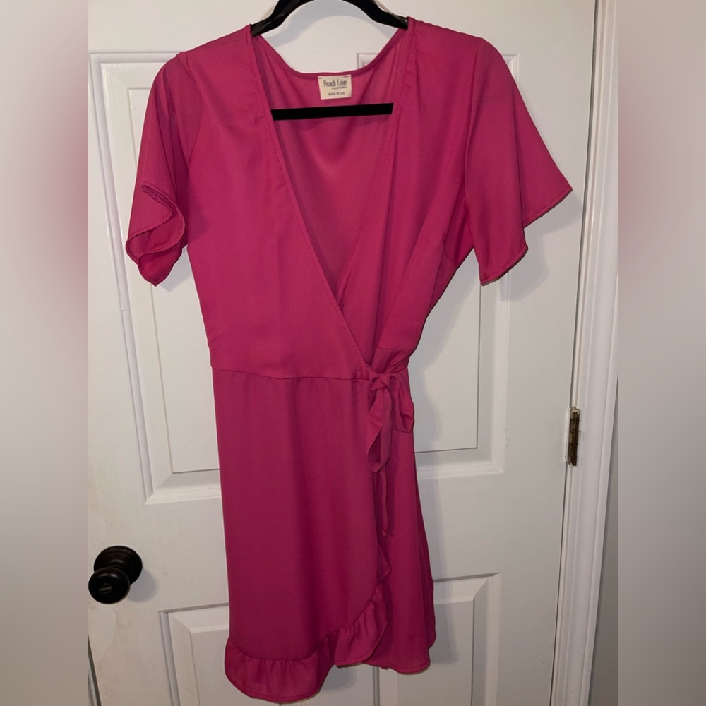 Pink Wrap Dress